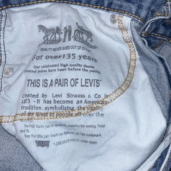 Levi’s VTG Men’s 505 Blue Jeans Red Tab 36x32 EUC Straight Leg Loose Fit Pants - Picture 6 of 17